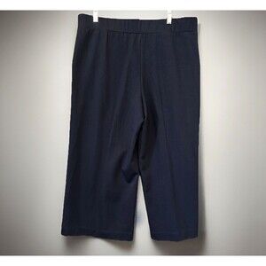 Jason Wu Cropped Pants Wide Leg Career Sz Large Knit Dressy Elastic Slacks
